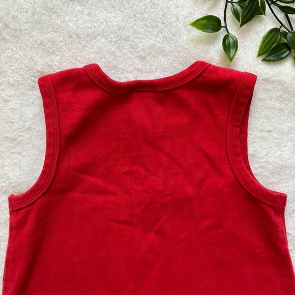 Carter’s Classic Red Baby Romper 6-9M | Sleeveless Bear & Truck Embroidery VGUC - Picture 13 of 15
